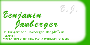 benjamin jamberger business card